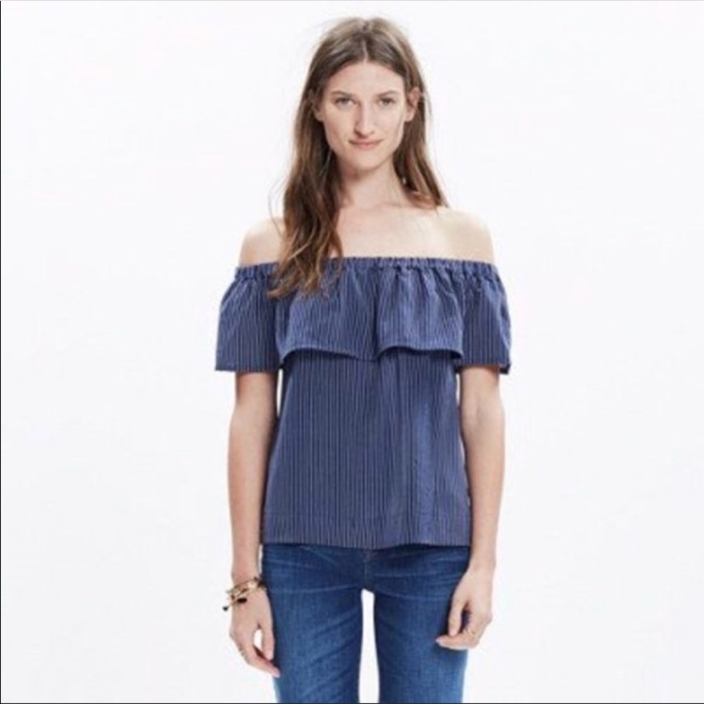 Madewell Silk Stripped Blouse, L